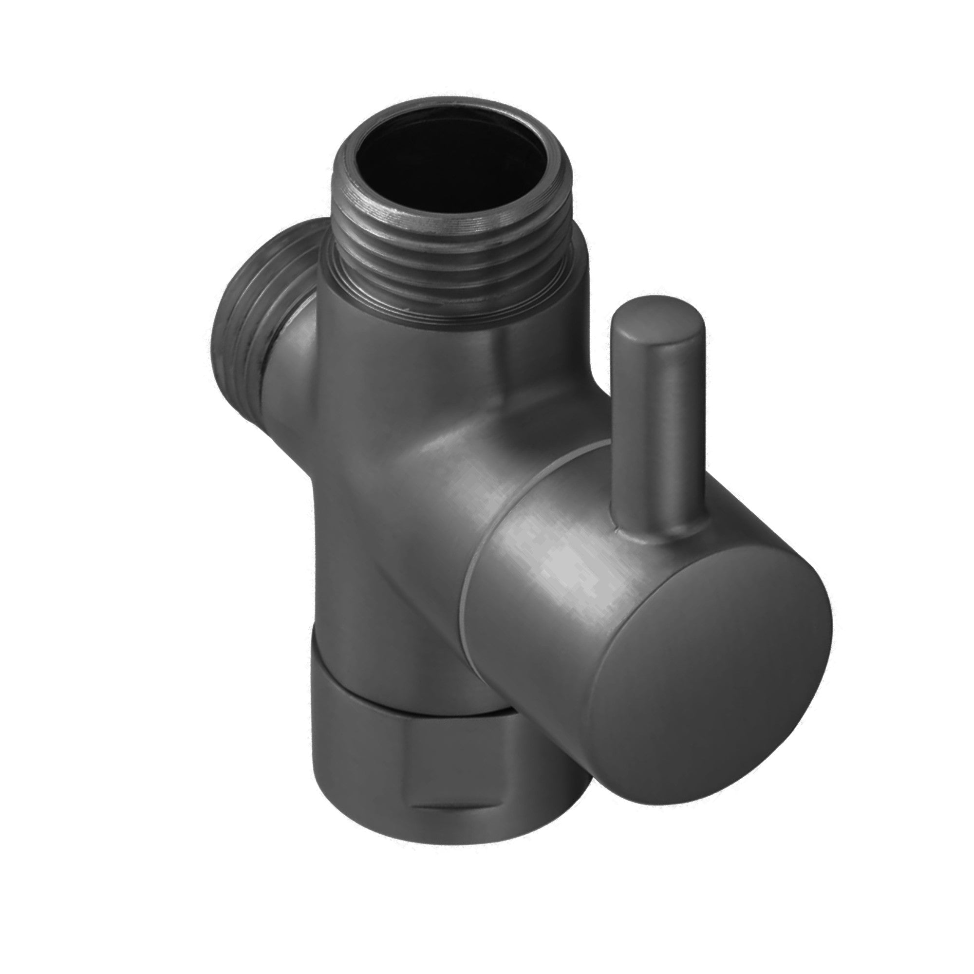 Round shower diverter valve 3/4" - gunmetal grey